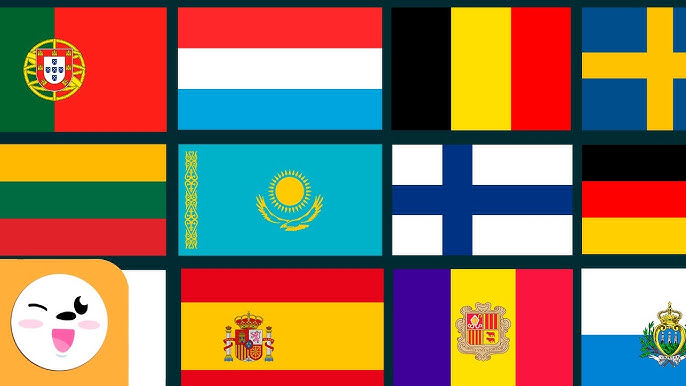 BANDEIRAS Do MUNDO - Encontre a bandeira diferente - EUROPA, AMÉRICA,  ÁFRICA,ÁSIA - Recopilação 