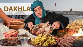 Surprisingly delicious food in Dakhla Western Sahara Morocco ازكي اكل في الصحراء المغربيه 🇲🇦