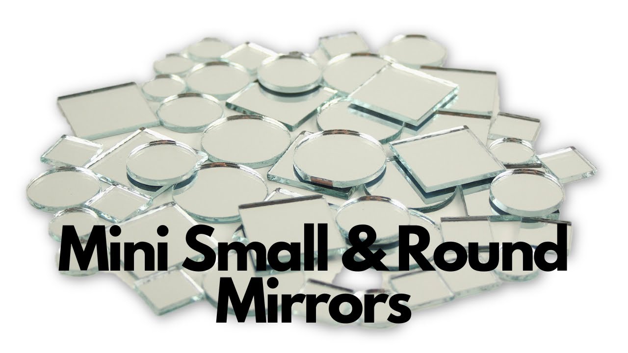 1 Inch Small Craft Mini Round Mirrors Bulk 50 Pieces Mirror Small Mosaic  Tiles 