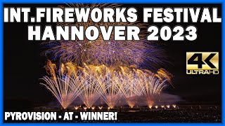 ⁴ᴷ 31th Fireworks Festival Hannover 2023: Pyrovision - WINNER! - Austria - Österreich - Feuerwerk