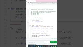 HackerRank Compare the triplets python solution #shorts