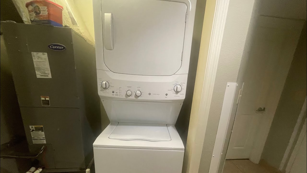 GE (General Electric) GUD27ESSJ1WW Washer & Dryer Combo YouTube