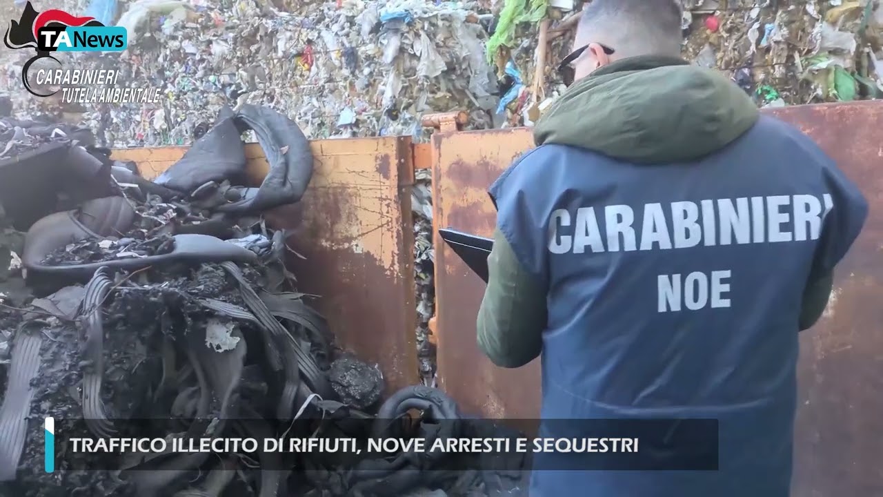 Traffico illecito di rifiuti, nove arresti e sequestri