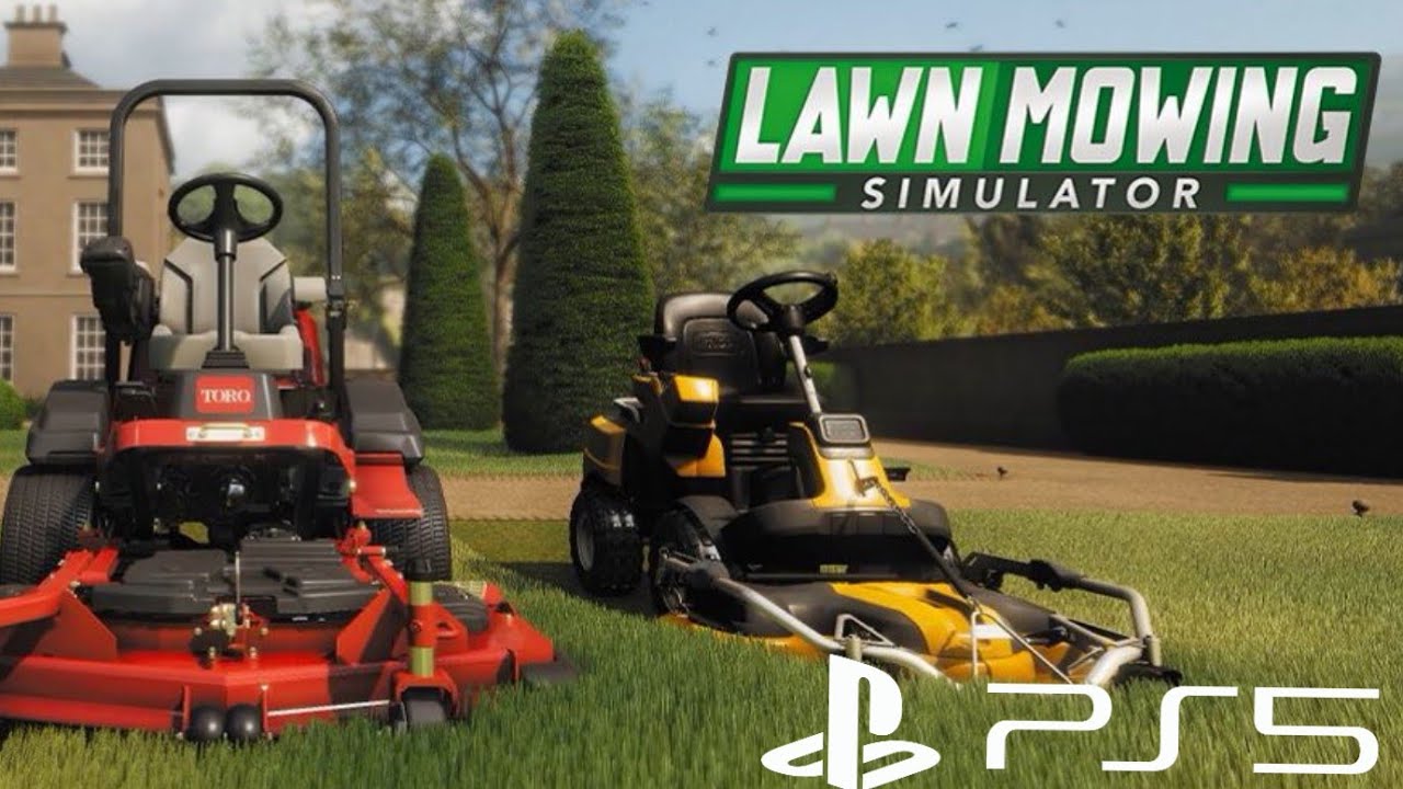 Lawn Mowing Simulator PS5 Gameplay - YouTube