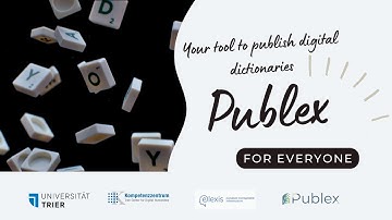 Publex – Your tool to publish digital dictionaries