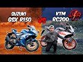 Suzuki GSX-R150 vs KTM RC200 | Versus DEPORTIVAS de Baja Cilindrada | JohnRides Review Opinión