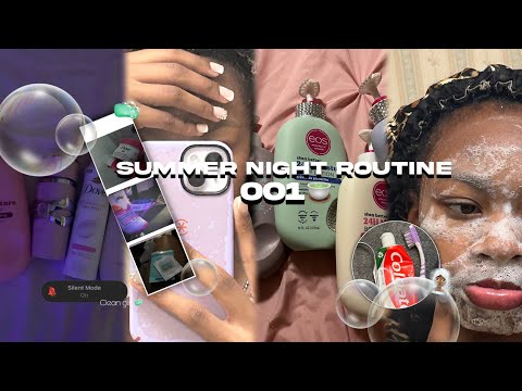 Summer Night Routine|001| 🫧🧼(first video.!)