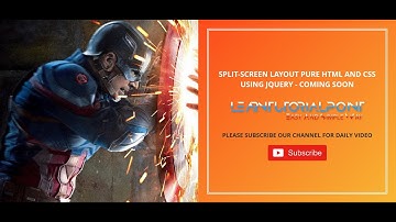 Split Screen Layout Pure Html and Css using Jquery