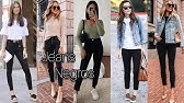 10 OUTFITS CASUALES con Jeans Negros ? - YouTube