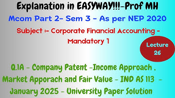 #26-Mcom Part2-Sem3-AsperNEP2020-Corporate Financial Accounting-Jan25-UPS-Calculation Fair Value