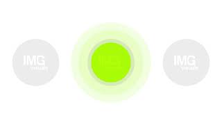 Pulsating green circle radiating outward loading icon animation