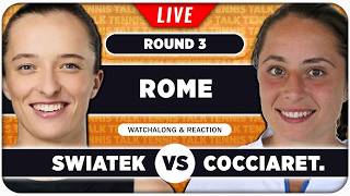 SWIATEK vs COCCIARETTO • WTA Rome 2026 • LIVE Tennis Watchalong screenshot 2