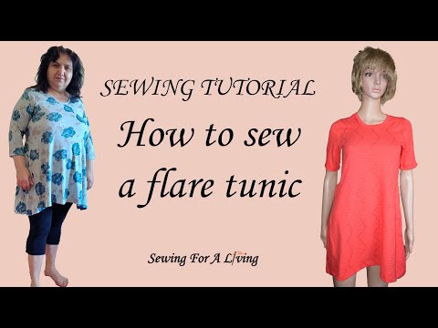 Flare tunic with a free pattern - sewing tutorial