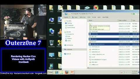 Outerz0ne 2011: IronGeek - Rendering Hacker Con Videos with AviSynth