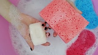 АСМР Детское мыло и много пены 🧼 Намыливание мыла, губки и пена 🧽 ASMR Soap foam 😍