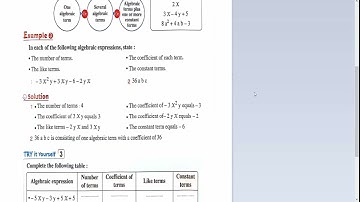 Math prep 1 first term Unit 2 Lesson 1 addition and subtraction of algebraic terms ماث اولي اعدادي