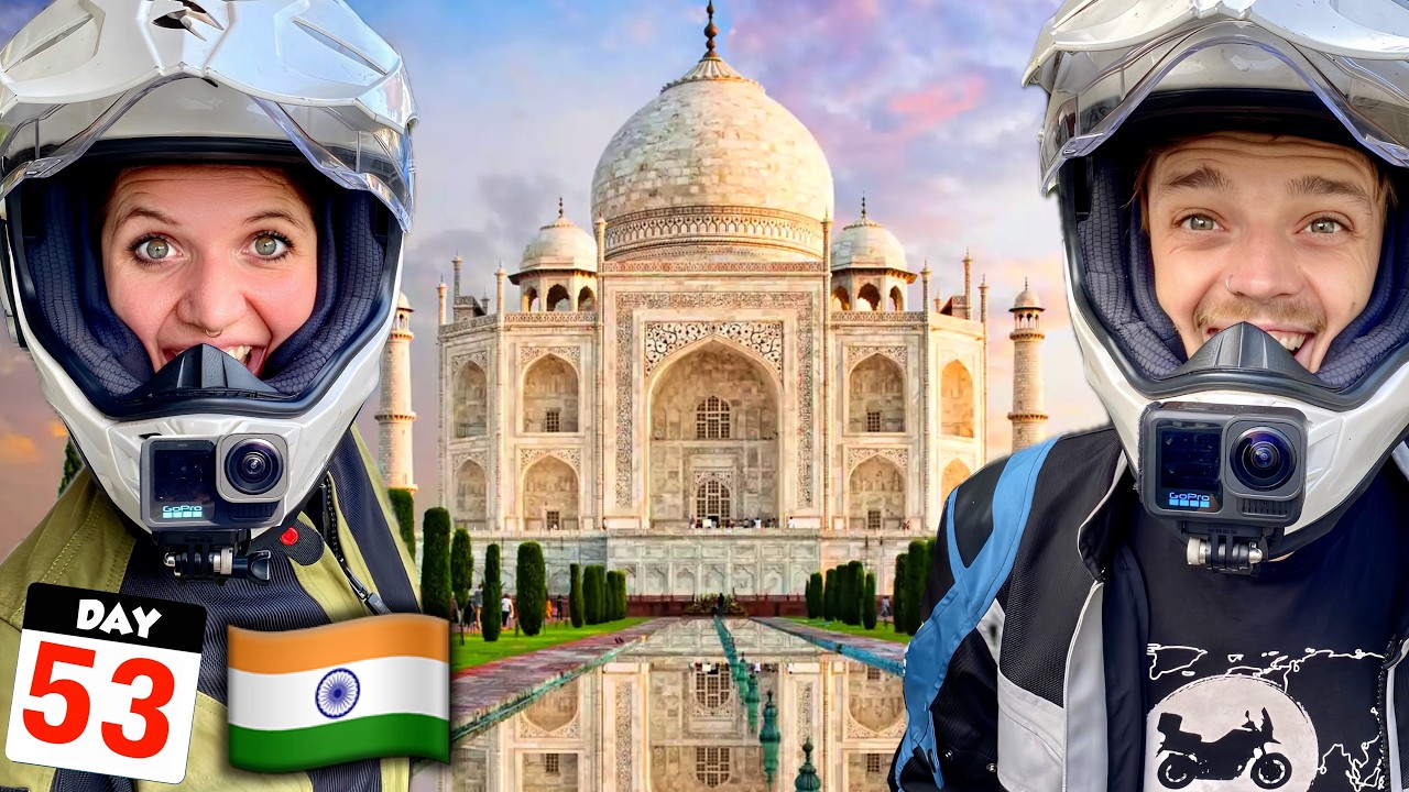 53🇮🇳 Спустя 7000 км мы добрались до ТАДЖ-МАХАЛА 😍 Езда по Индии