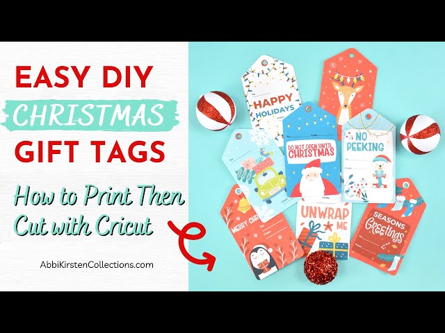 Cricut Print and Cut Christmas Tags - Crafting in the Rain