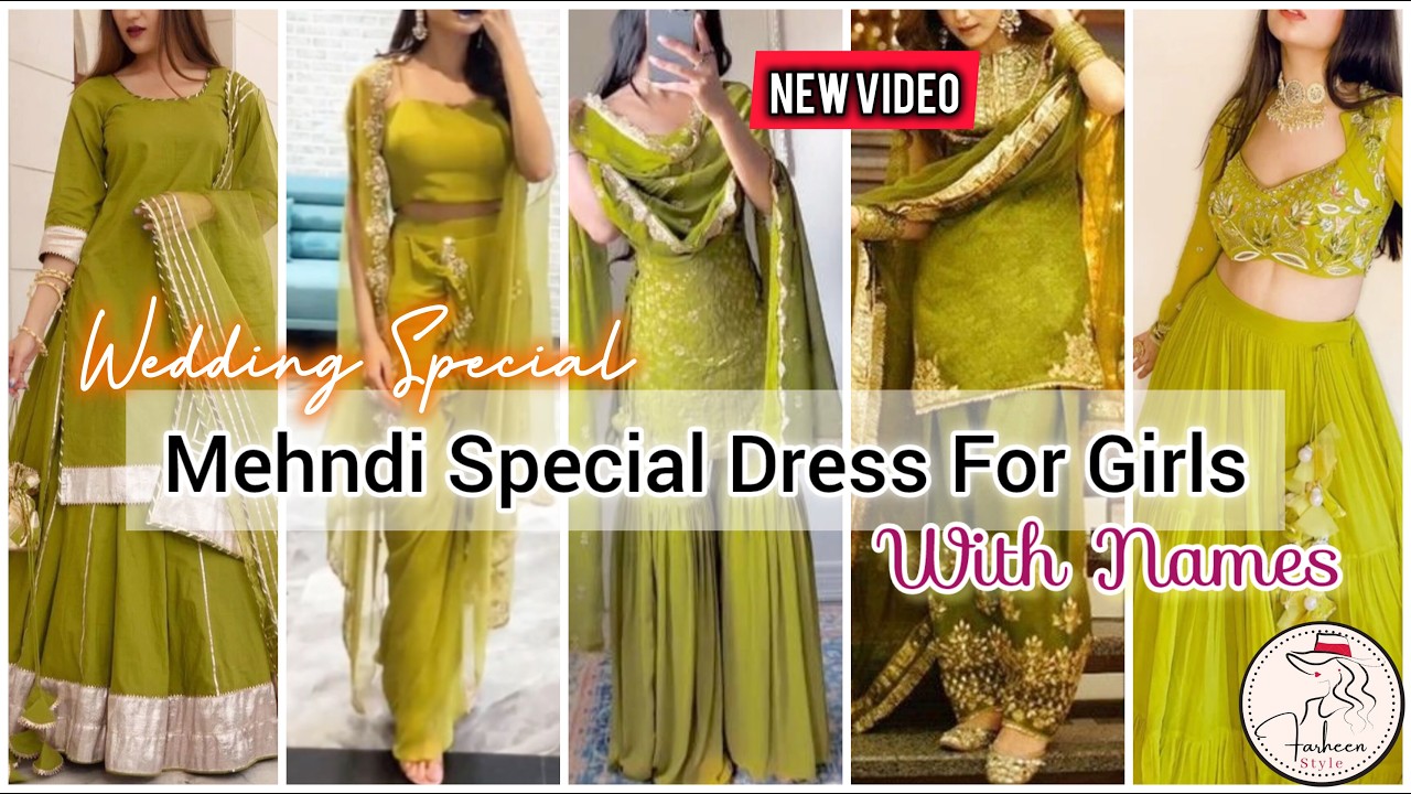 Trendy * MEHNDI OUTFIT * ideas for bride/mehndi function dresses/mehndi  dress design/mehndi outfits