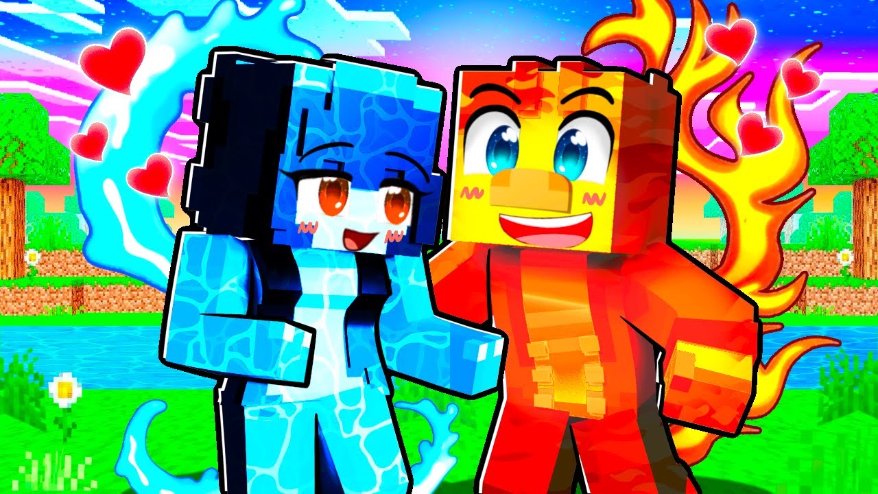 Ohnivý BOUCHAL & Vodní MIA se MILUJÍ v Minecraftu!