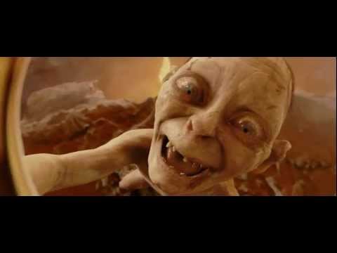 Gollum (Smigol) cayendo a la lava HD 720p