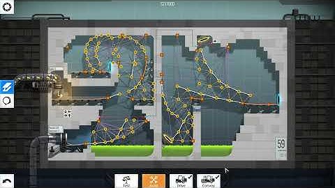 Bridge Constructor Portal Level 59, No Stickman Fall, No Bridge Collapse Solution.