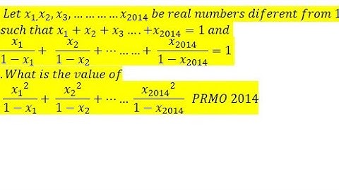 Sequence and Series | PRMO 2014 | IOQM | JEE