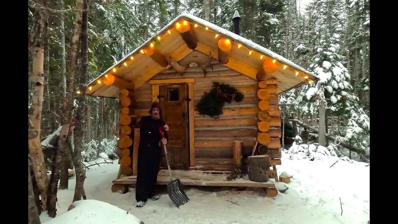 Christmas Season At The Remote Off Grid Log Cabin - YouTube