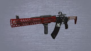 AKMs Red HEX (AK47 skins CS:Source)