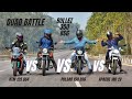 Royal Enfield Bullet 350 Bs6 Vs Apache RTR 180 2v Vs Ktm RC 125 Bs4 Vs Pulsar 150 Bs6 | Quad Battle