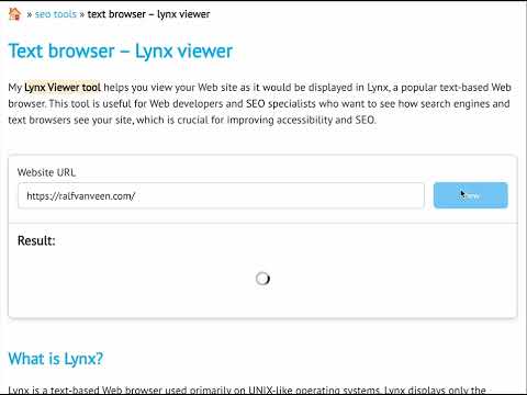 Text browser – Lynx viewer - Free SEO tool
