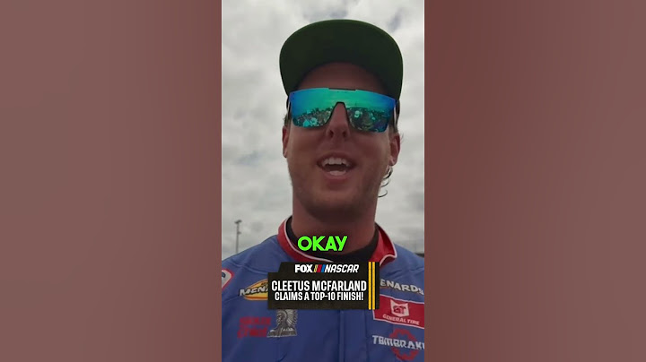 Introducing Cleetus "Goose" McFarland after his Top 10 at Talladega! #Talladega #NASCAR #Goose