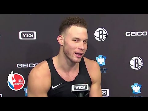 Blake Griffin tried to not look at the bench after his first Nets dunk | NBA on ESPN