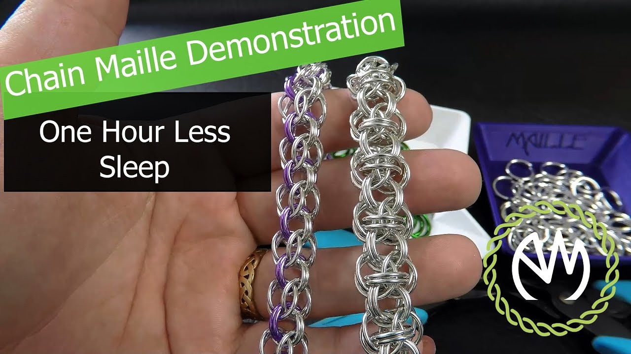 Chain Maille Weave Tutorial - One Hour Less Sleep - YouTube