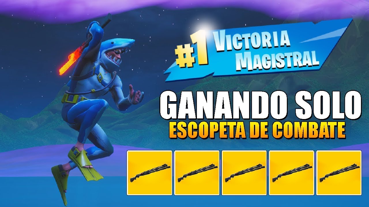 ganando solo con la escopeta de combate challenge fortnite ganando solo con la escopeta de - fortnite escopeta tactica morada