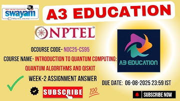 NPTEL Introduction to Quantum Computing: Quantum Algorithms and Qiskit Week 2 Answers | NOC25-CS95