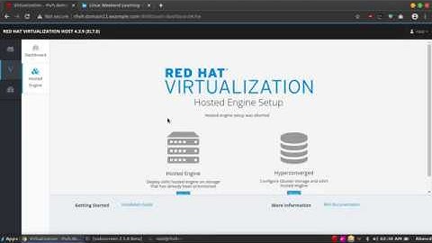 Deploying RHVM as a Self Hosted Engine