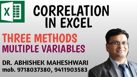 How to calculate Correlation in excel I Dr Abhishek Maheshwari
