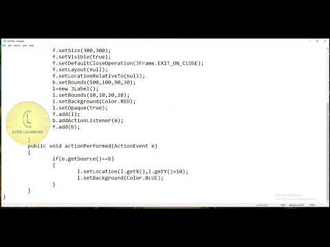 Java | Swing package 'Move JLabel using JButton' | CodeLearning