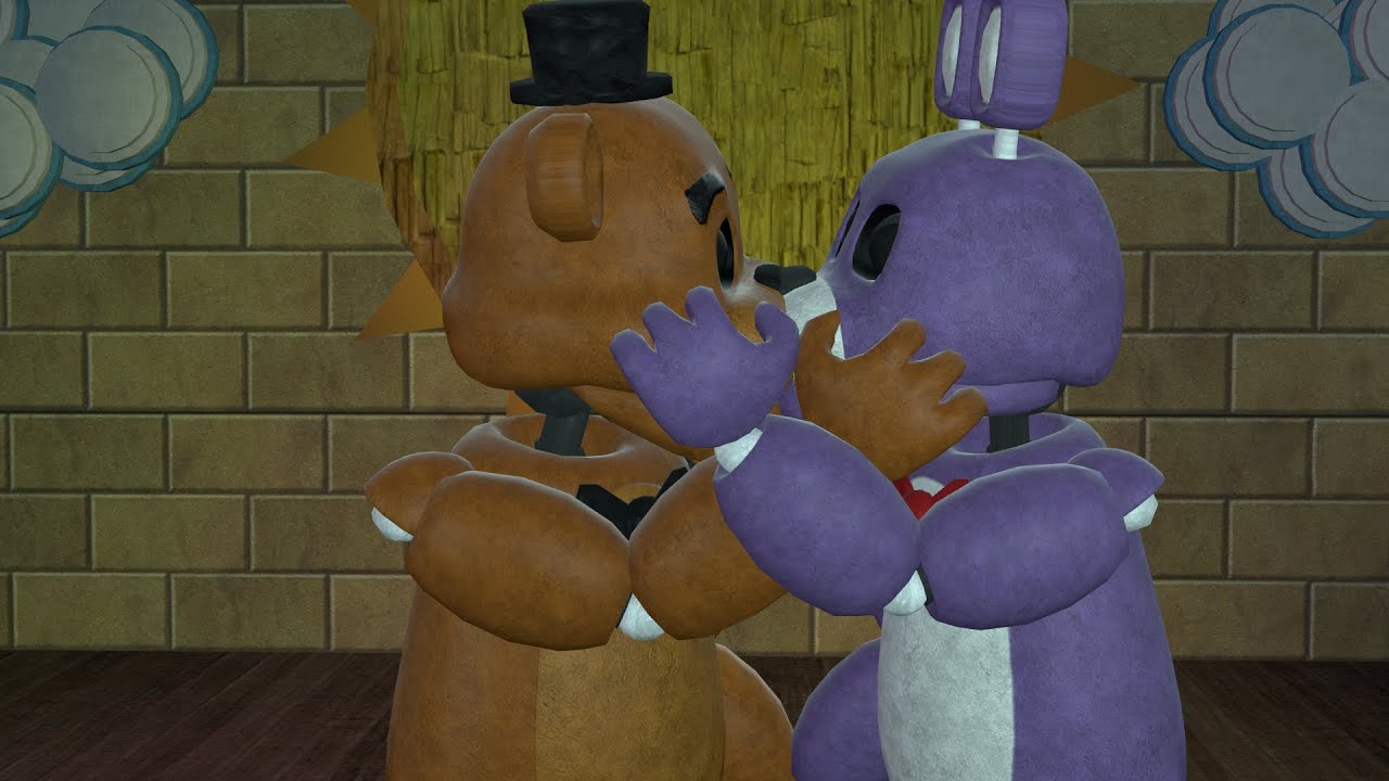 SFM/FNAF Freddy x Bonnie Bonnie kisses Freddy Ice Rabbit - YouTube.