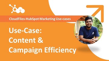 HubSpot-CloudFiles Use-cases | Marketing | Calculating Content & Campaign Efficiency