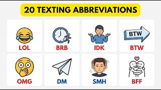 20 Popular Texting Abbreviations & Meanings | Internet Slang Lesson