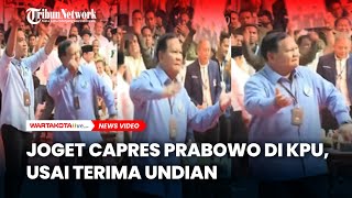 Pidato dan Joget Capres Prabowo di KPU, usai Terima Undian Nomor Urut 2 di Pilpres 2024