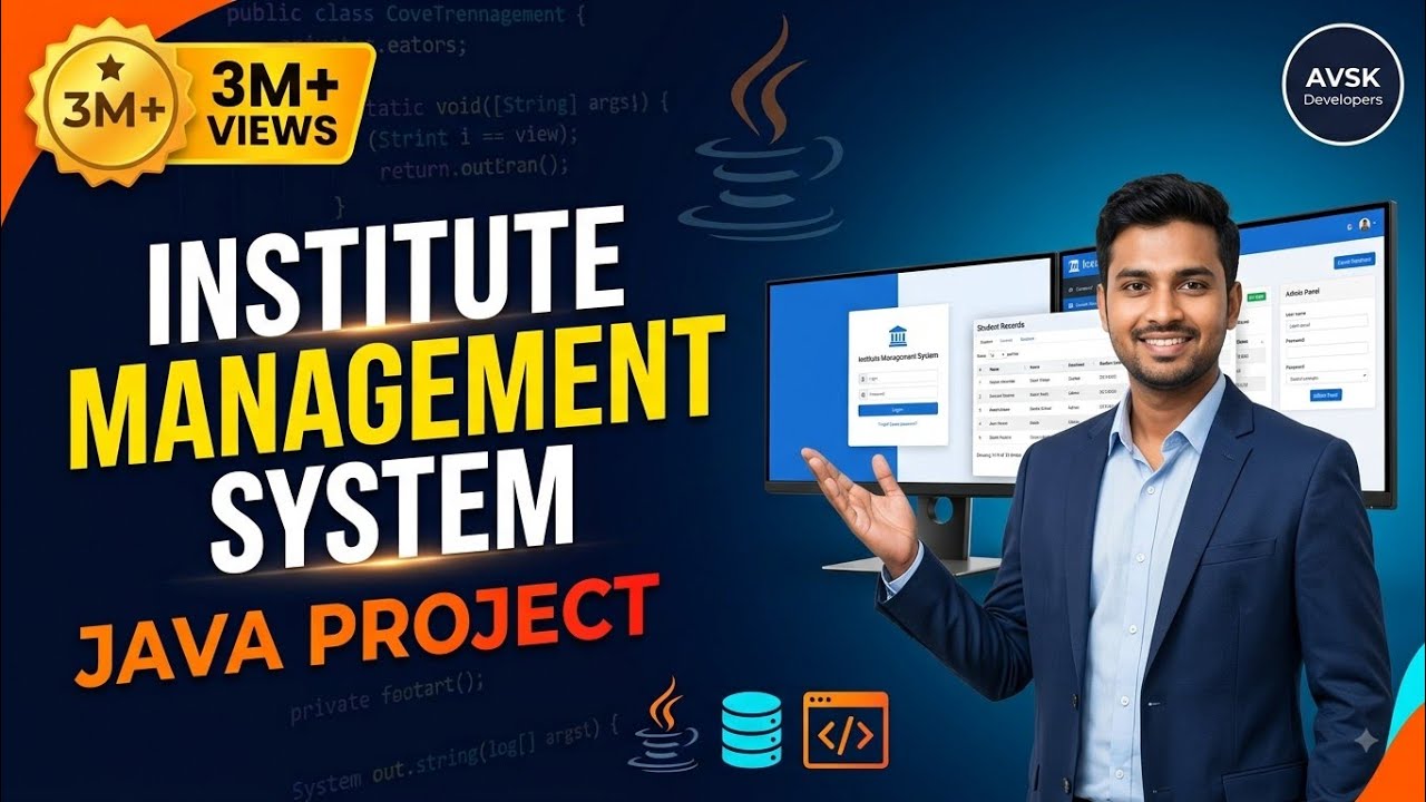 institute management system project in java - YouTube