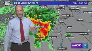 REPLAY: Tornado warning: Chester, York counties in South Carolina