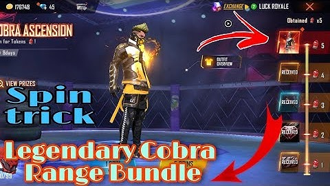 Legendary Cobra Range Bundle Opening 😲 Tips and trick How to get cobra bundle free fire