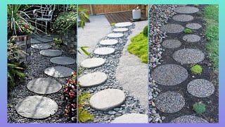 Home Decor Business ideas-Galamrous pebbling stepping stones garden ideas