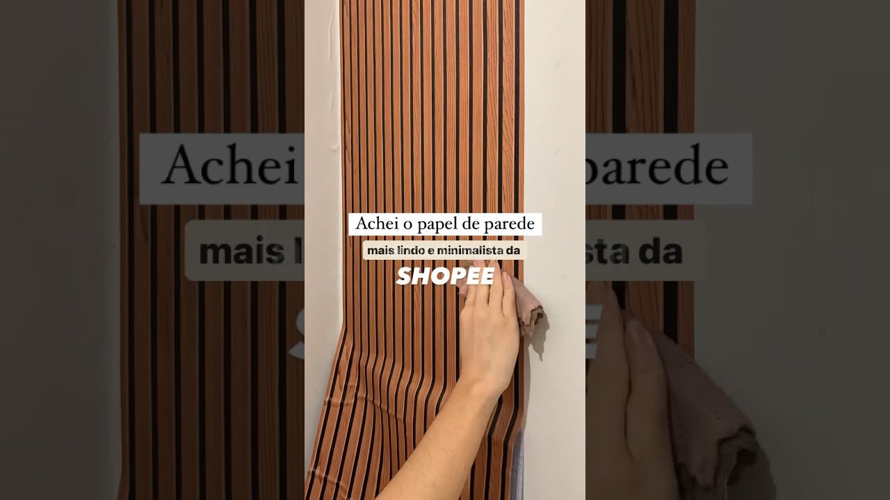 Achei o papel de parede mais lindo e minimalista da Shopee!✨ #casa #papeldeparede #decoração #shopee