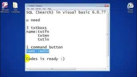 FLOTECH TUTORIAL: VB 6.0 SQL Search Button