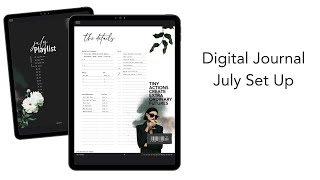July Digital Memory Keeper (mood board, details, books update, journaling, monthly) 